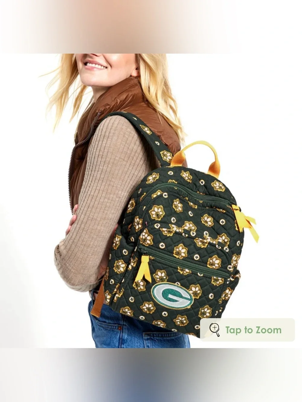 Vera Bradley NFL Small Backpack NWT. NFL GREEN BAT PACKERS Bandana pattern